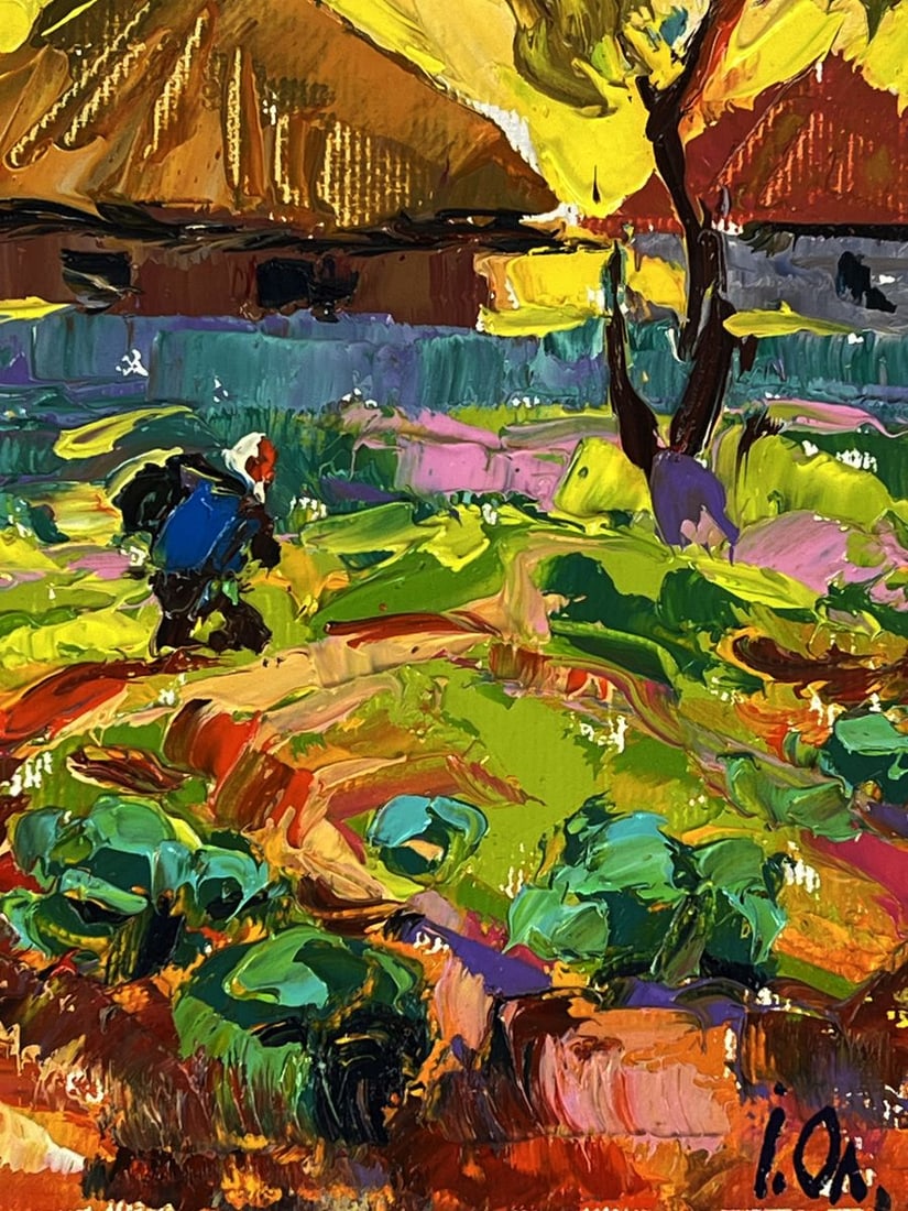 Oil painting Autumn evening in the village Oleksiy Ivanyuk - 11