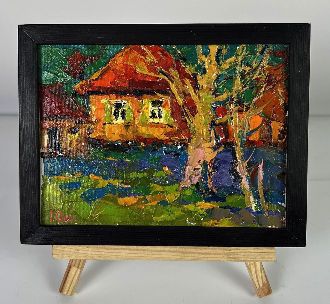 Oil painting Warm Evening in the Village Oksana Ivanyuk: AAA6204*** ABOUT THIS PAINTING **** TITLE: "Warm Evening in The Village"* ARTISTS: Oksana Ivanyuk* SIZE: 15x20 cm/5.90x7.87 inches'* MEDIUM: oil, canvas* HAND PAINTED: Original painting from our colle
