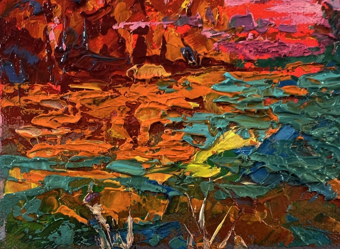 Oil painting Pink evening sunset Oleksiy Ivanyuk - 6
