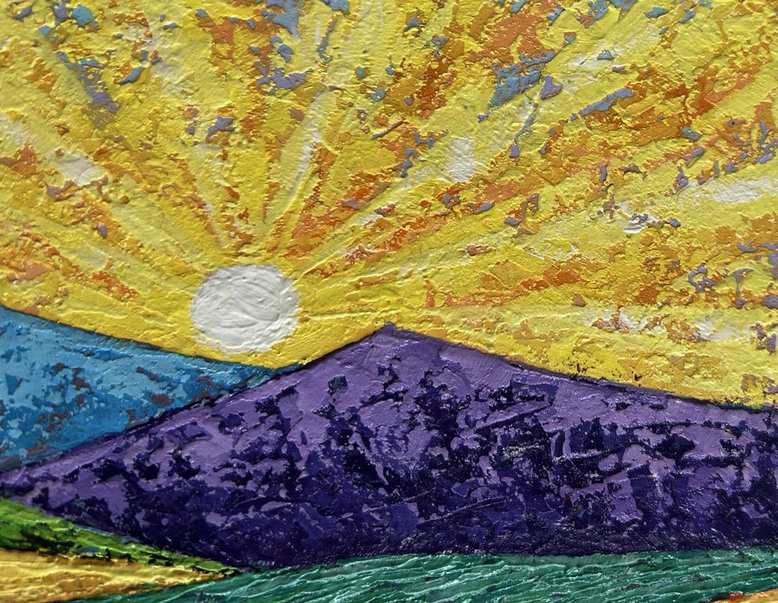 Oil painting Horizon in the lights of the evening sun V. Zadorozhnya - 4
