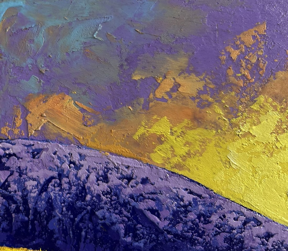 Oil painting Mountain range in scarlet tones V. Zadorozhnya - 5