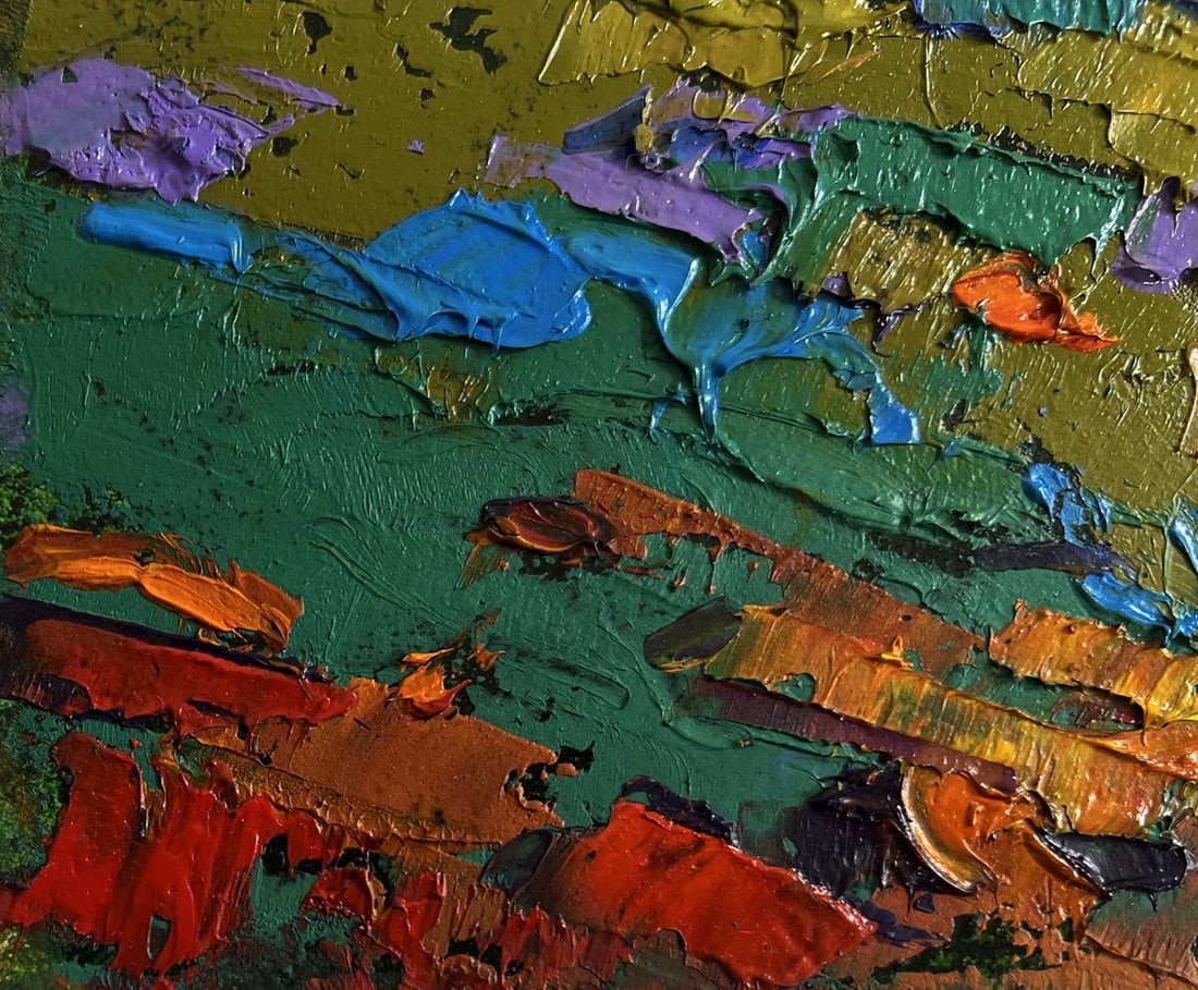 Oil painting Cattle grazing in autumn meadows Alex Kalenyuk - 5