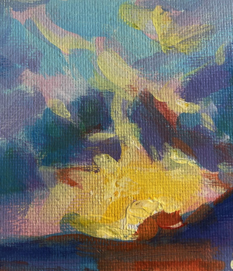 Acrylic painting Sunset over the sea horizon Mykhailo Patskan - 5