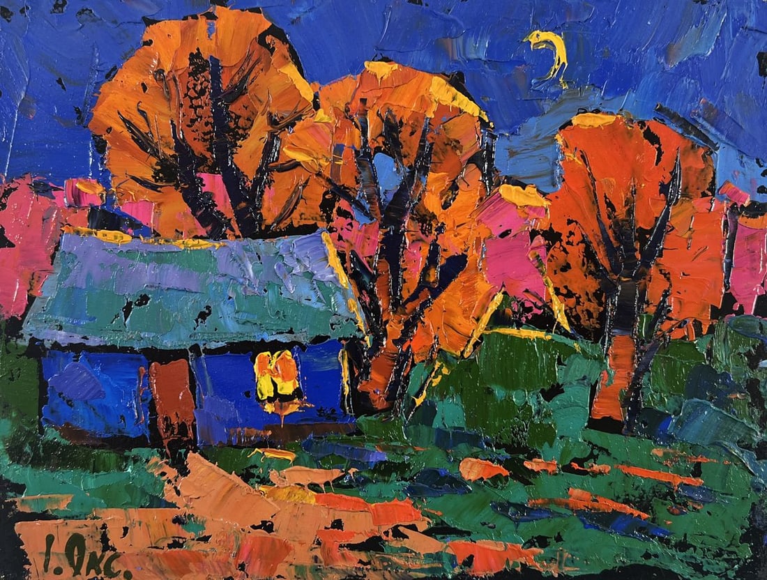 Oil painting When evening falls over the land Oksana Kalenyuk - 3