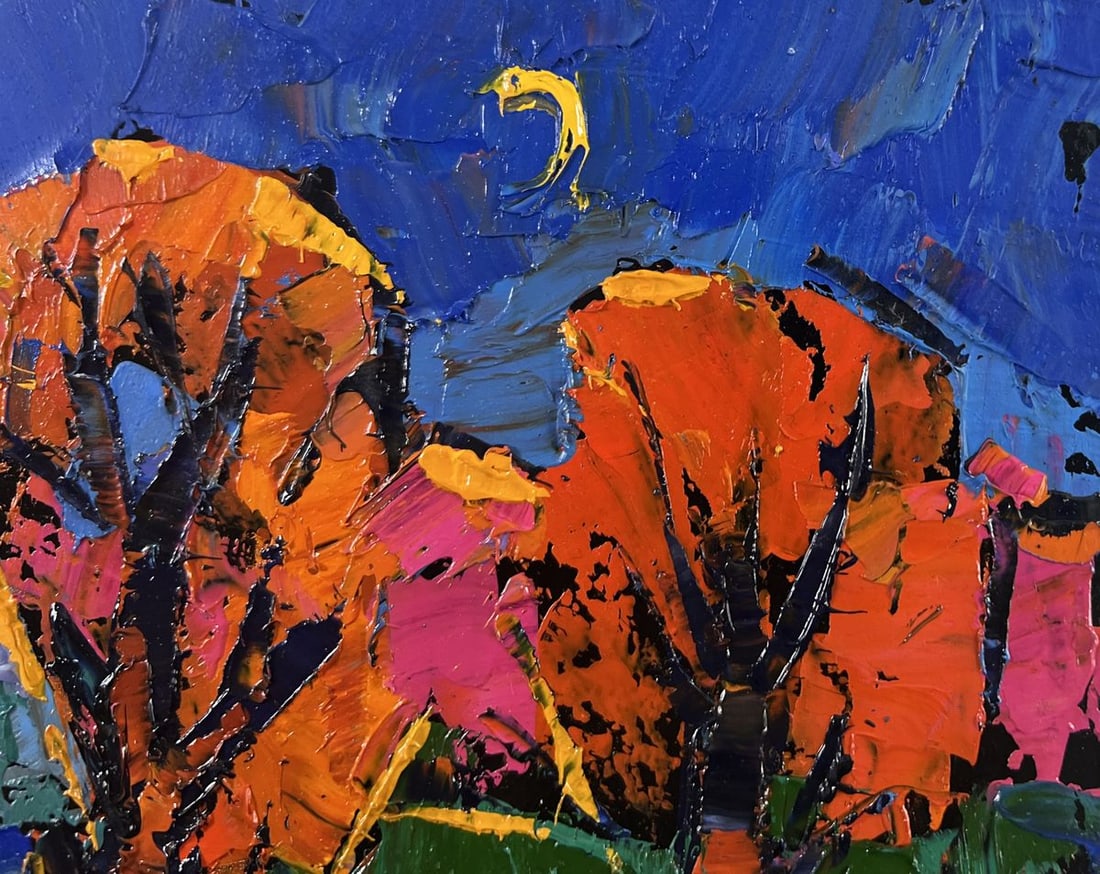 Oil painting When evening falls over the land Oksana Kalenyuk - 4