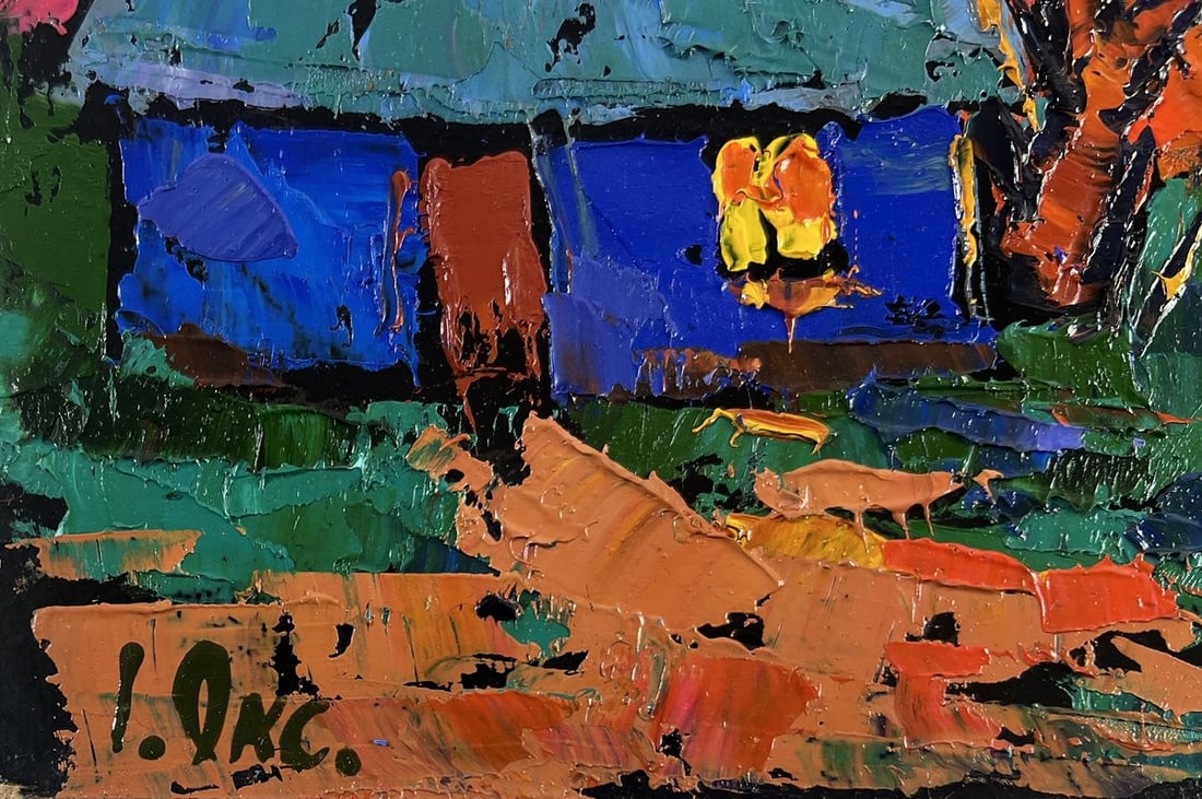 Oil painting When evening falls over the land Oksana Kalenyuk - 6