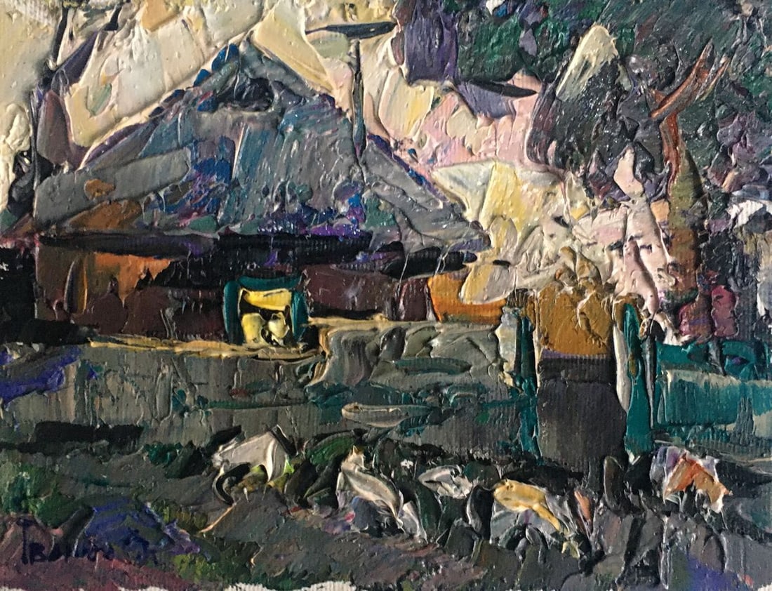 Oil painting After the rain Kalenyuk Alex: AAA2524 *** ABOUT THIS PAINTING *** * TITLE: "After The rain" * ARTISTS: Kalenyuk Alex * SIZE: 15x20 cm/5.90x7.87 inches' * MEDIUM: oil, canvas * HAND PAINTED: Original painting from our collection We