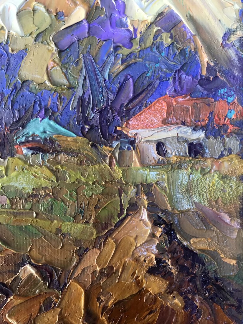 Oil painting The edge of the village Kalenyuk Alex - 10