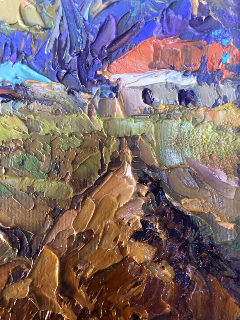 Oil painting The edge of the village Kalenyuk Alex - 11