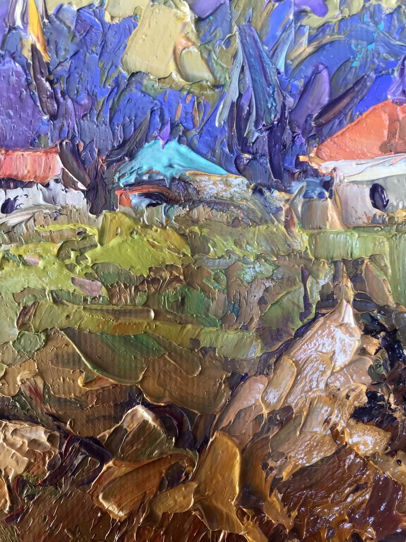 Oil painting The edge of the village Kalenyuk Alex - 9
