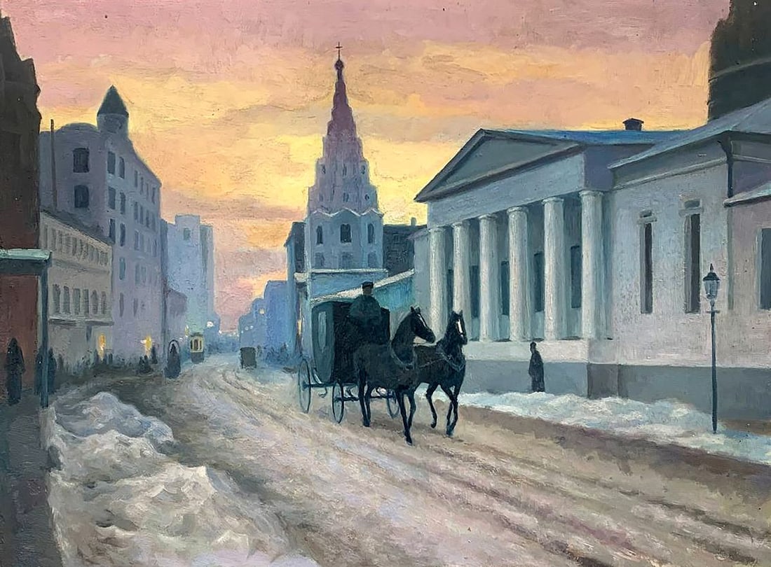 Oil painting Kharkiv city Veksler Abram Iosifovich: 1626 *** ABOUT THIS PAINTING *** * TITLE: "Kharkiv city" * ARTISTS: Veksler Abram Iosifovich * SIZE: 39x53 cm/15.35x20.86 inches' * MEDIUM: oil, cardboard * HAND PAINTED: Original painting from our co