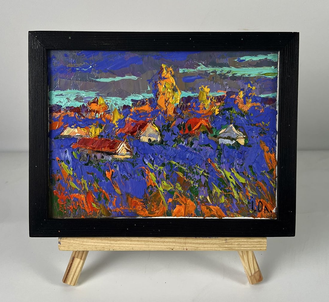 Oil painting The Last Autumn Ray Oleksiy Ivanyuk: AAA6432*** ABOUT THIS PAINTING **** TITLE: " The Last Autumn Ray"* ARTISTS: Oleksiy Ivanyuk* SIZE: 15x20 cm/5.90x7.87 inches'* MEDIUM: oil, canvas* HAND PAINTED: Original painting from our collection*