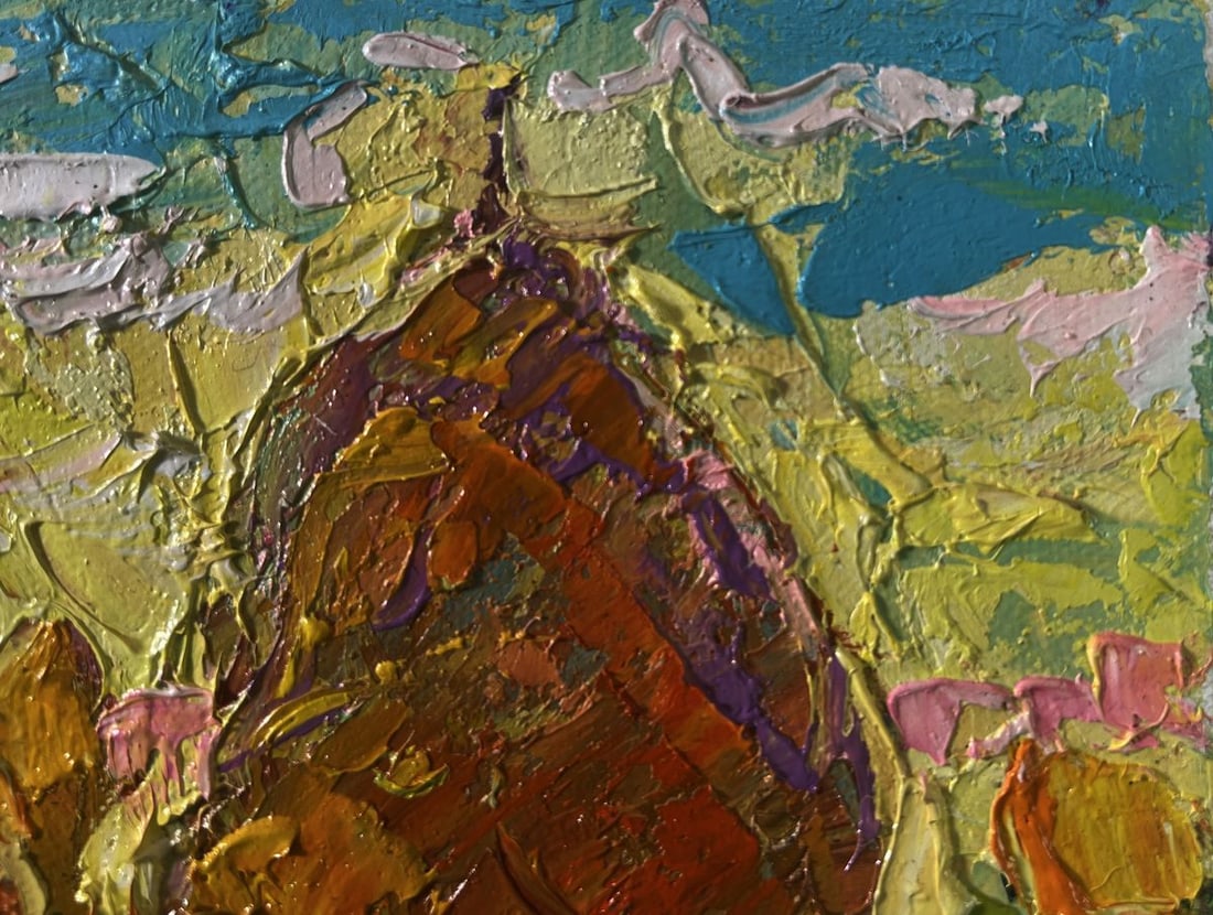 Oil painting Spring peace on the outskirts Oleksiy Ivanyuk - 4