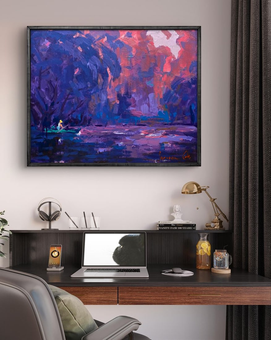Oil painting Above the pond Oleksiy Ivanyuk - 2