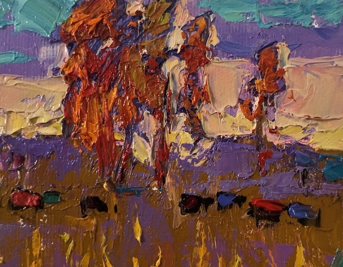 Oil painting Night on the field Oleksiy Ivanyuk - 4