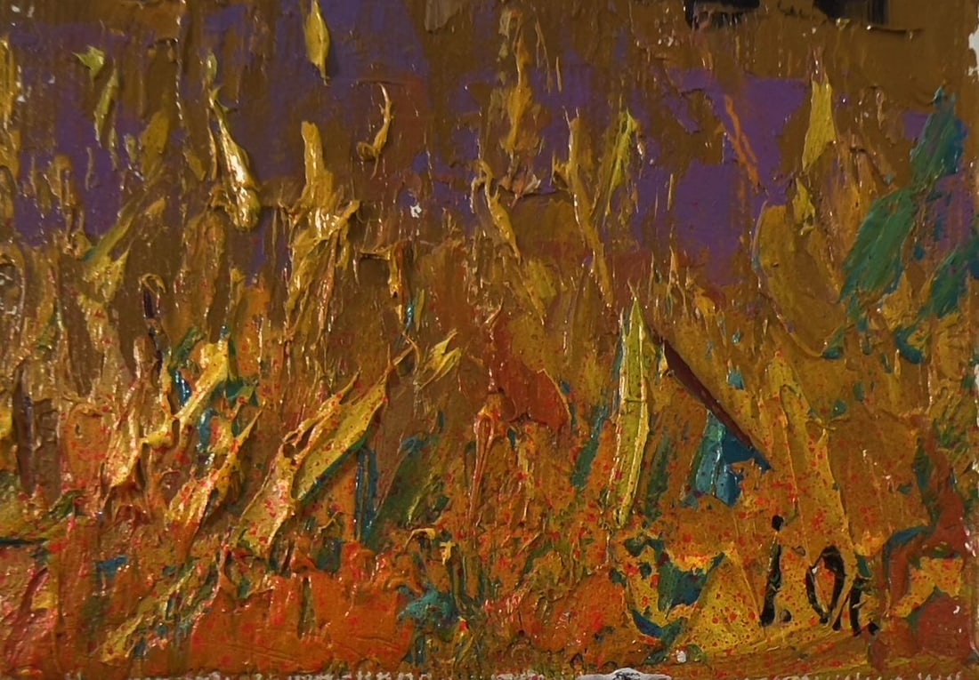 Oil painting Night on the field Oleksiy Ivanyuk - 5