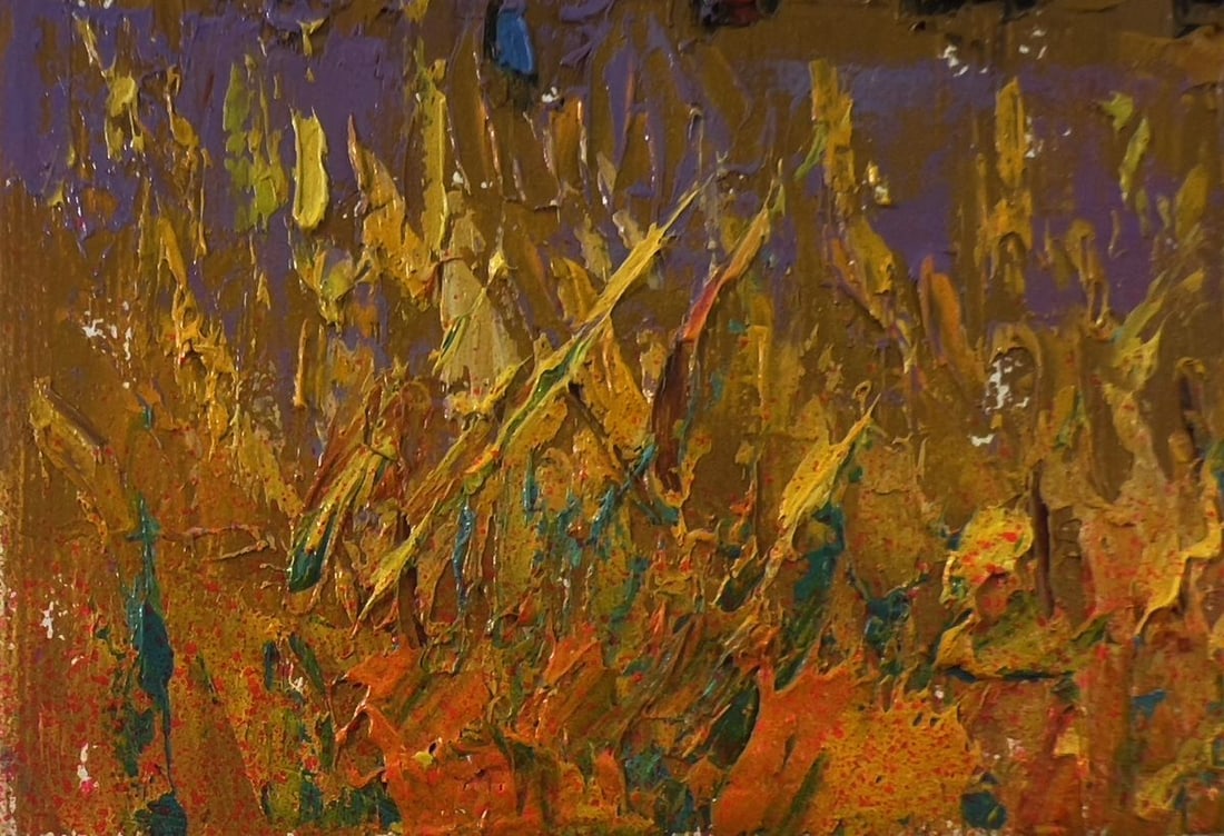 Oil painting Night on the field Oleksiy Ivanyuk - 6