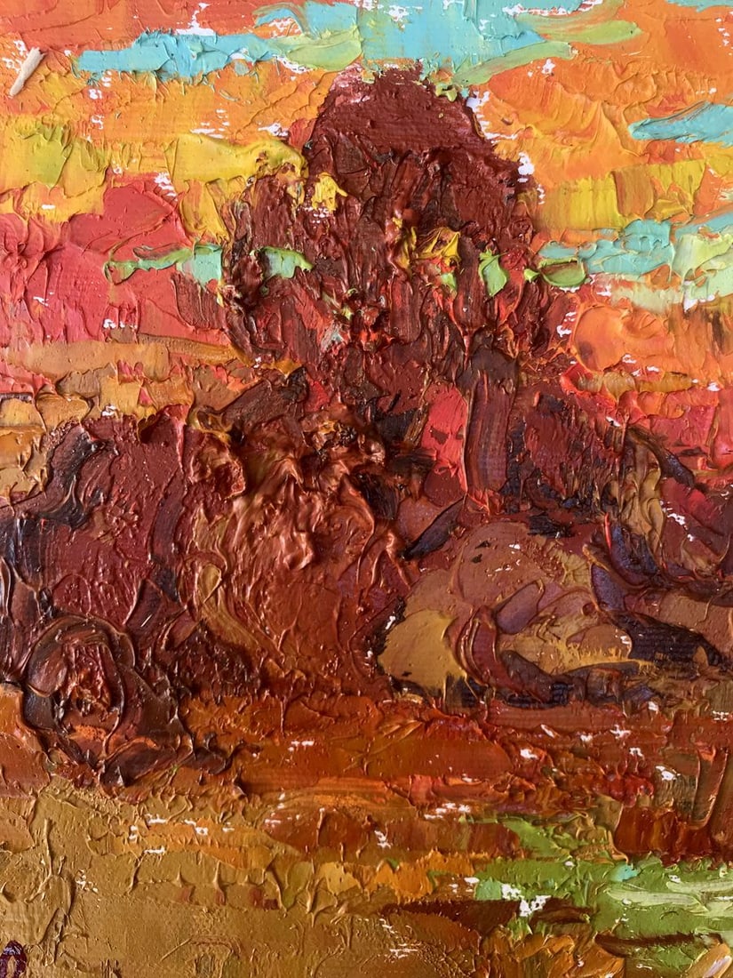 Oil painting Crimson evening Kalenyuk Alex - 4