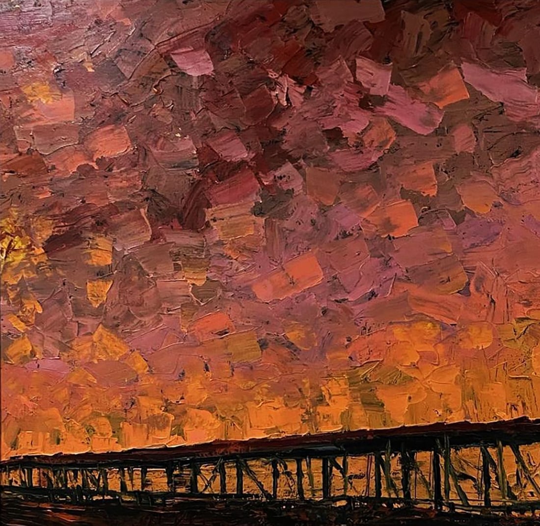 Oil painting Amazing sunset Serhiy Kovalev - 4
