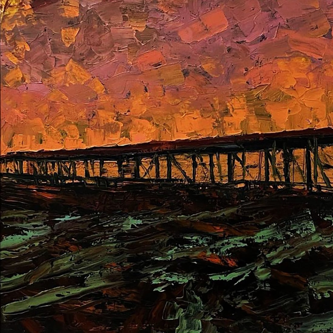 Oil painting Amazing sunset Serhiy Kovalev - 6
