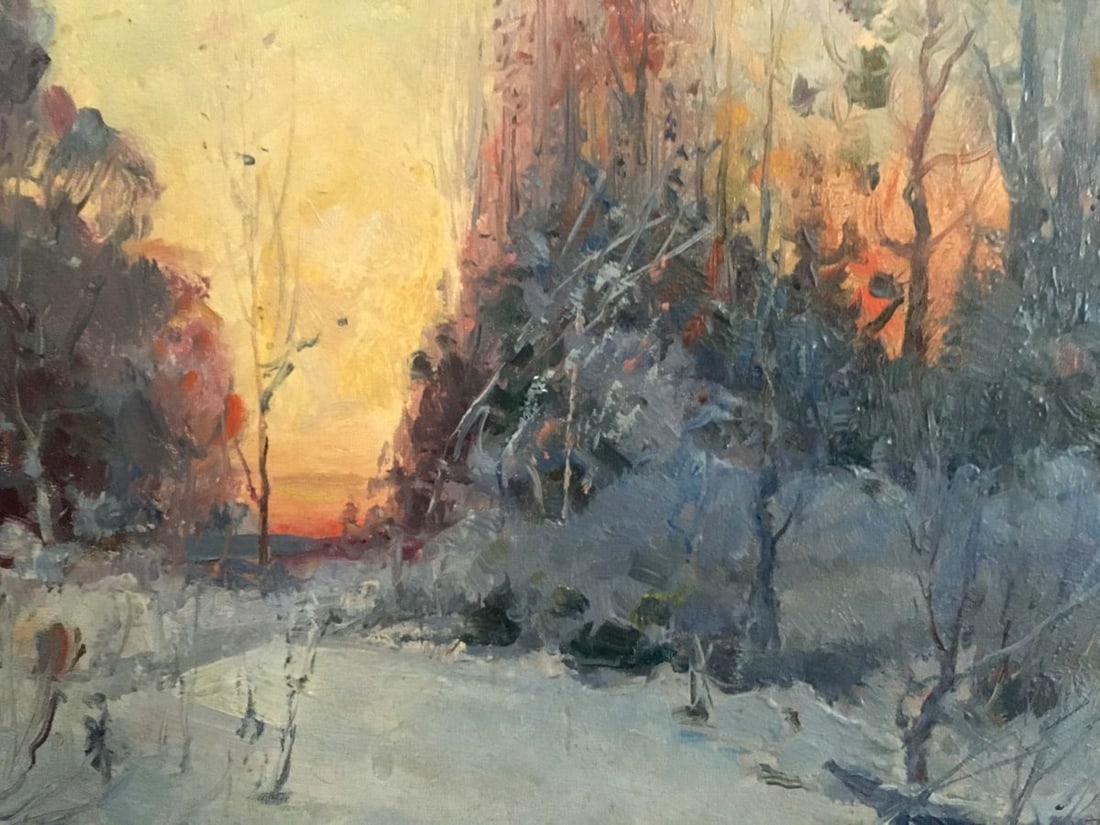 Oil painting Winter landscape Konovalyuk Fedor Zotikovich - 4