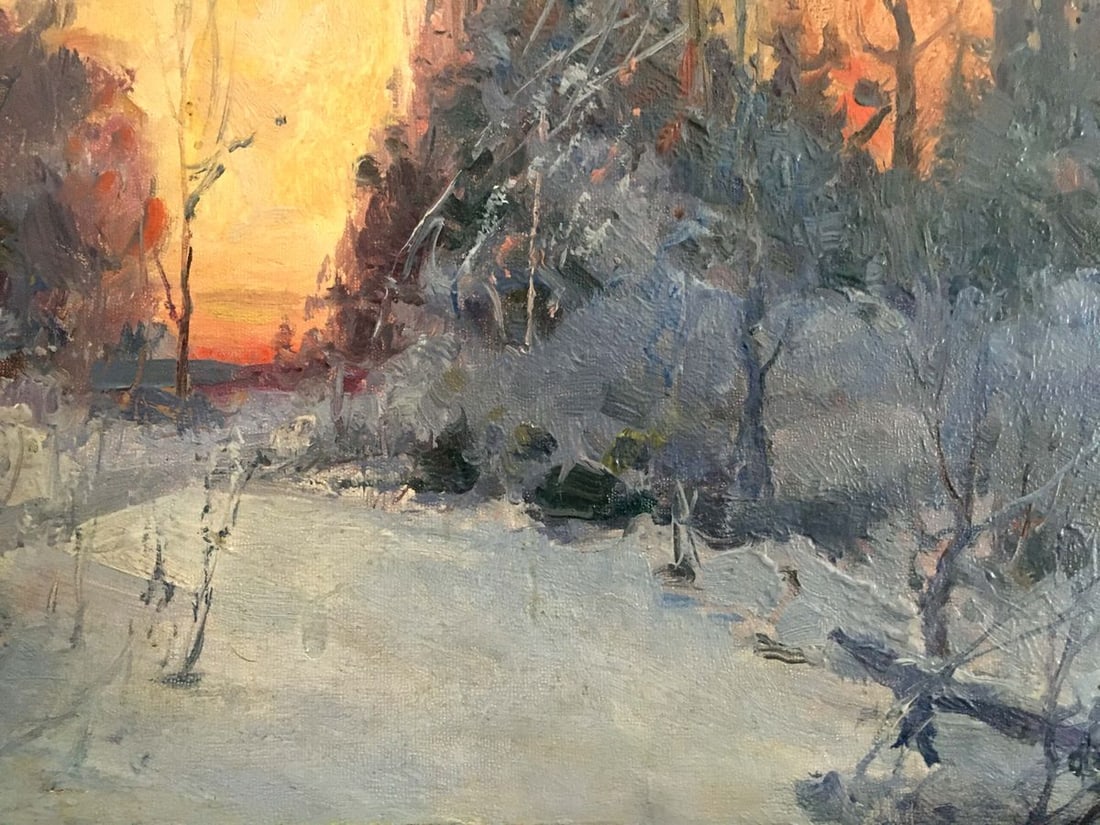 Oil painting Winter landscape Konovalyuk Fedor Zotikovich - 5