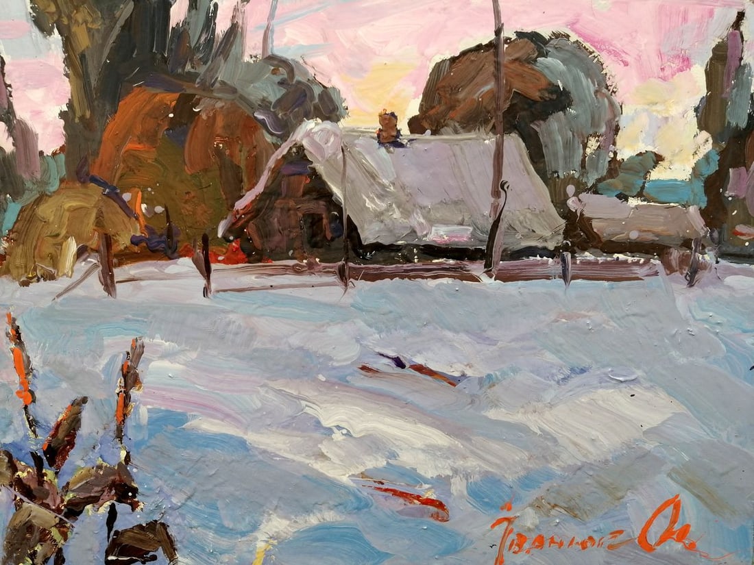 Oil painting Winter silence Kalenyuk Alex - 9