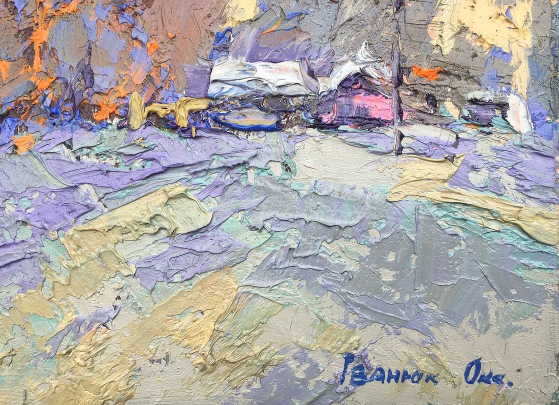Oil painting Cold evening Kalenyuk Oksana - 4