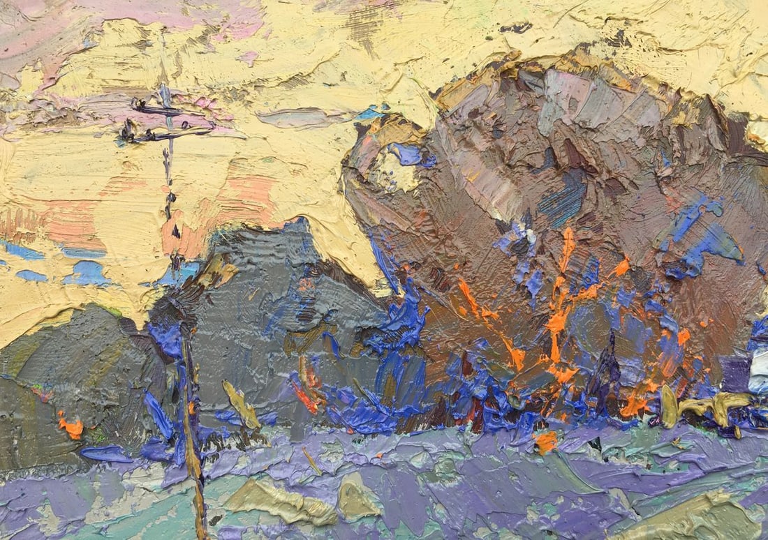 Oil painting Cold evening Kalenyuk Oksana - 6