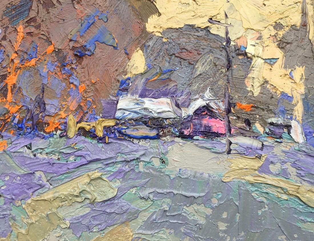 Oil painting Cold evening Kalenyuk Oksana - 8
