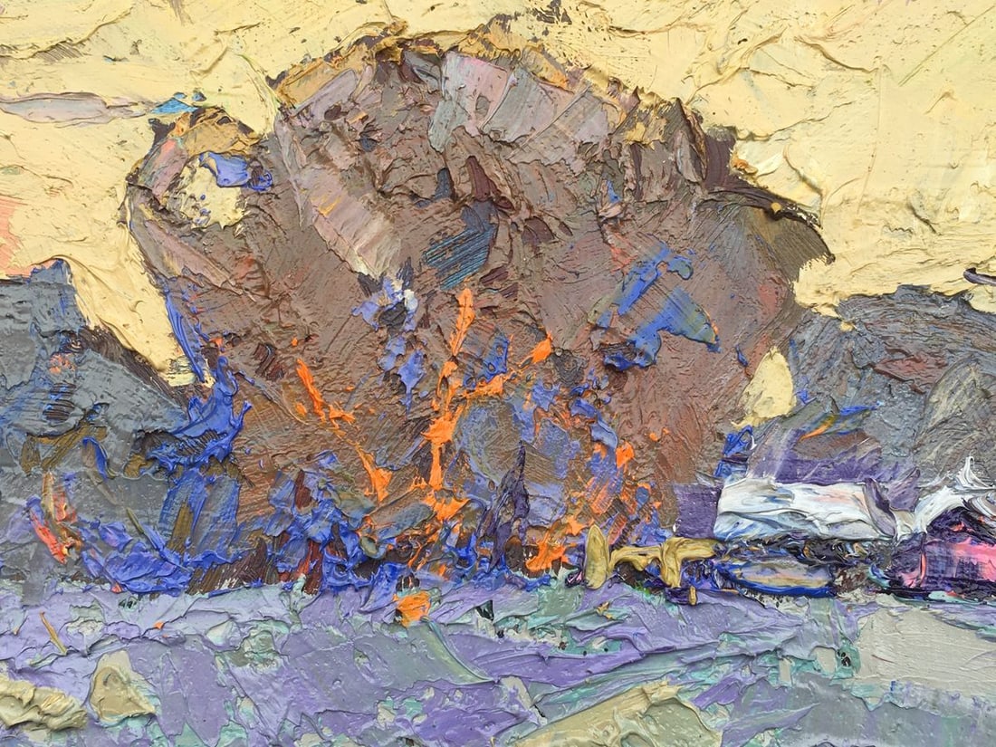 Oil painting Cold evening Kalenyuk Oksana - 9