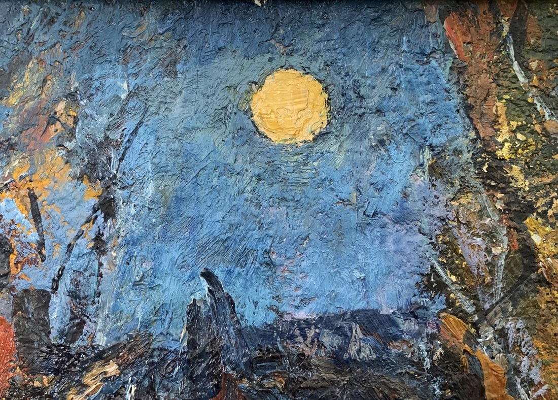 Oil painting Evening with the moon Valentin Kuts - 5