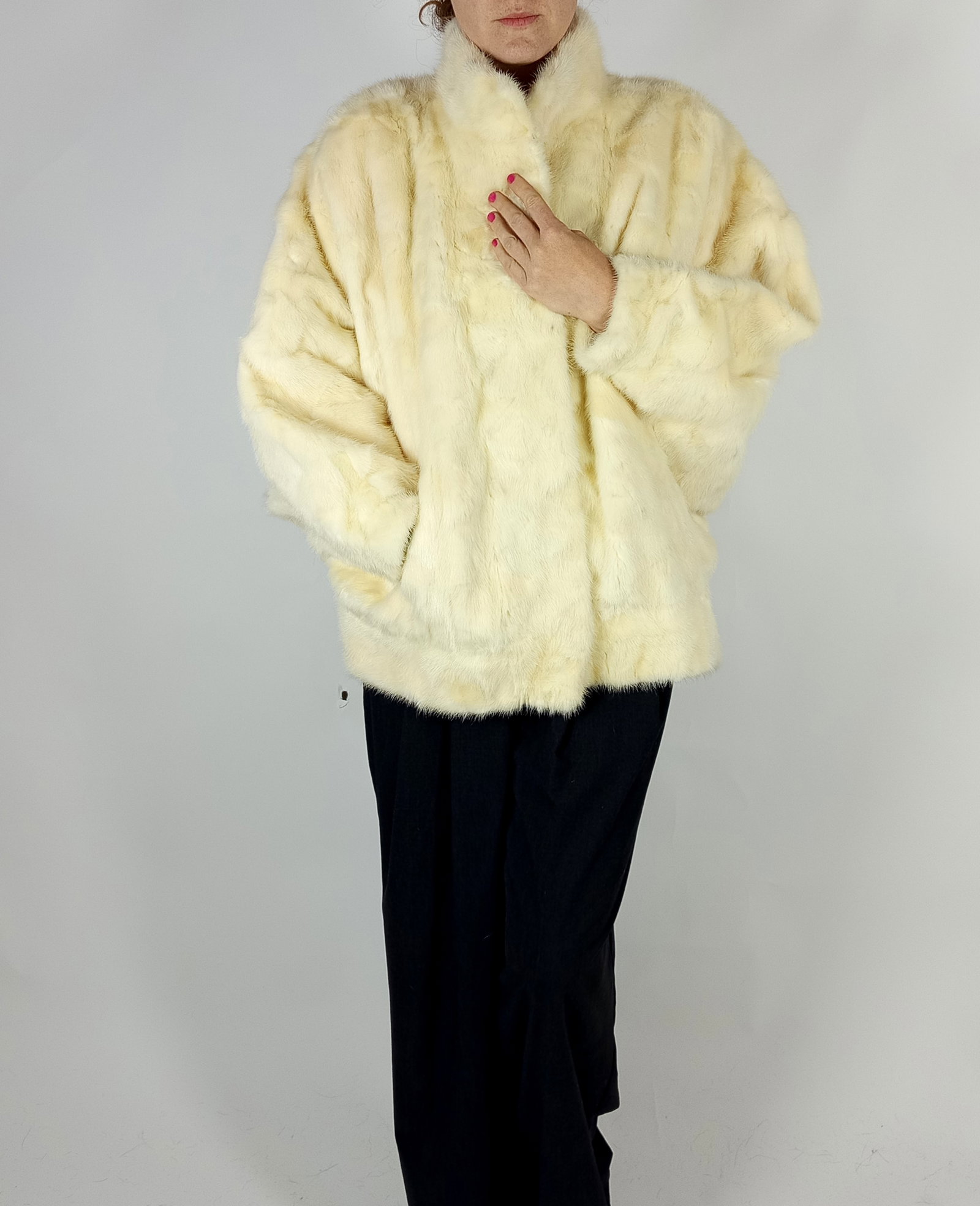 OFWHITE BOMBER MINK JACKET EU: XXL ; US: 24 - 11