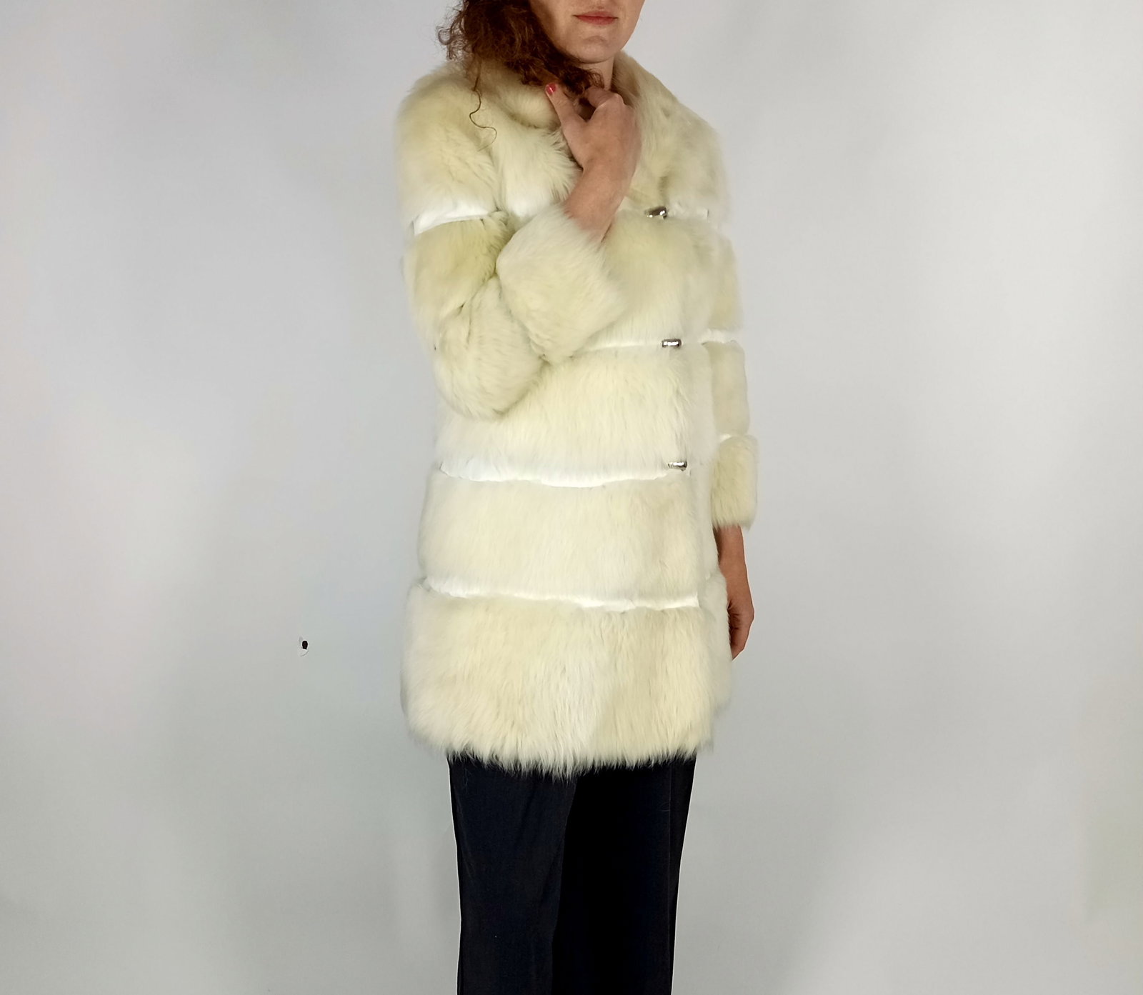 BLEACHED ALPACA FUR JACKET EU: XS ; US: 2 - 11