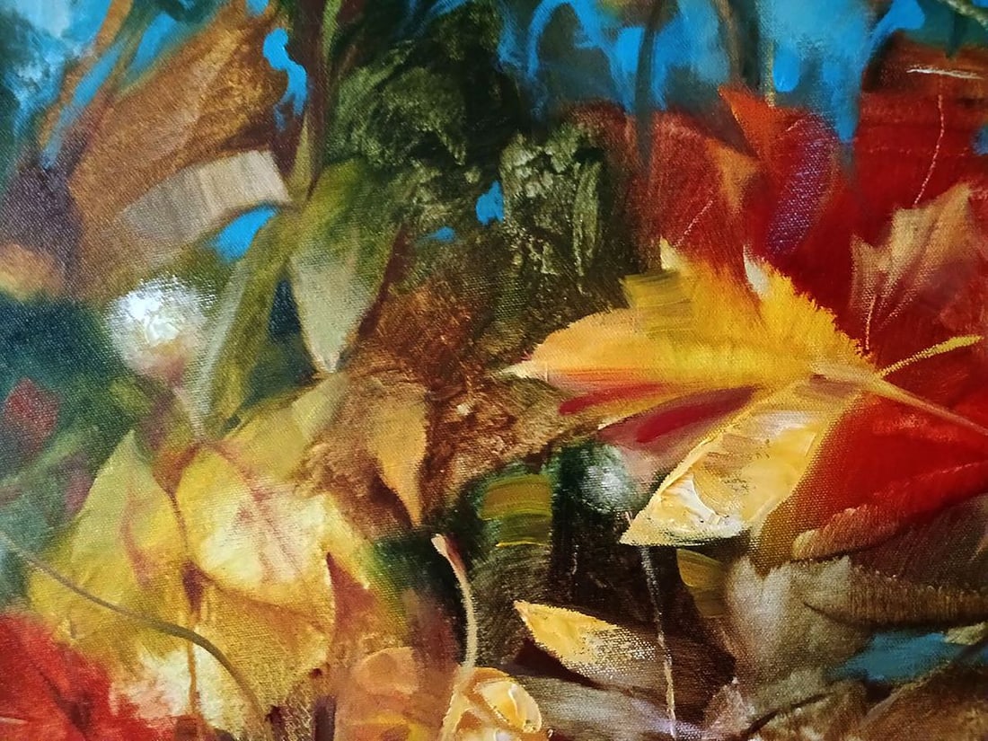 Abstract oil painting Autumn leaves Anatoly Tarabanov - 5