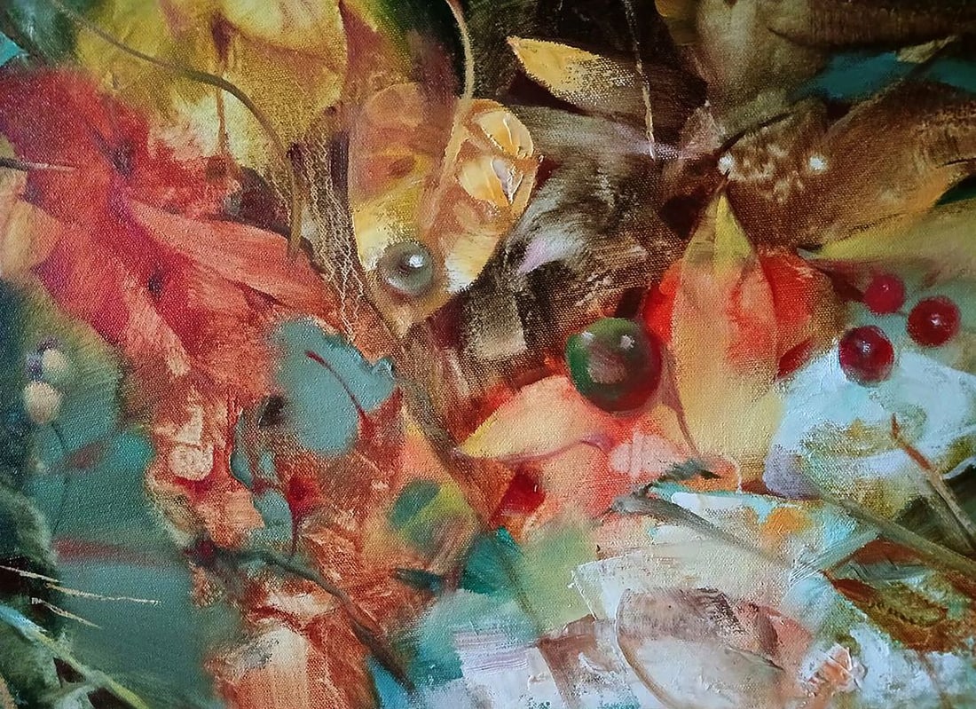 Abstract oil painting Autumn leaves Anatoly Tarabanov - 8