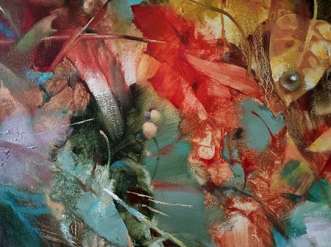 Abstract oil painting Autumn leaves Anatoly Tarabanov - 9