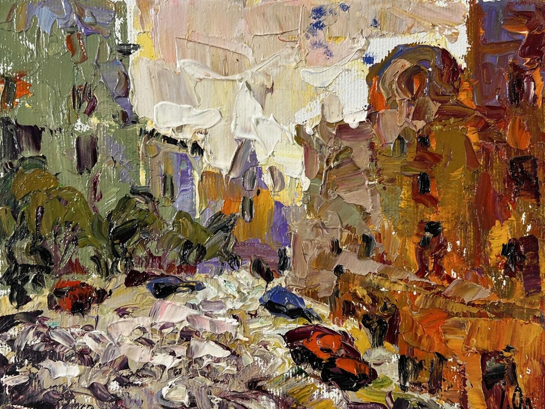 Oil painting City in the morning Alex Kalenyuk - 3