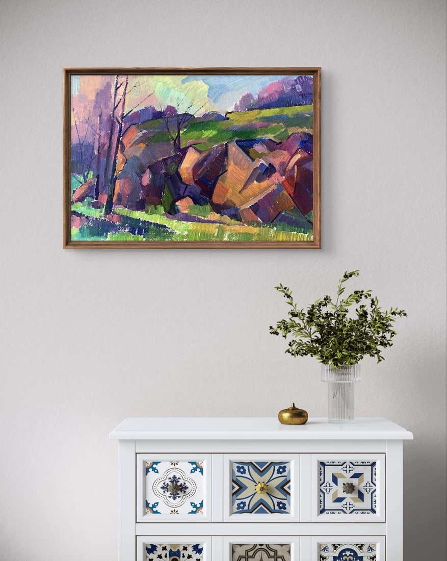Oil painting Rocks Peter Tovpev - 2