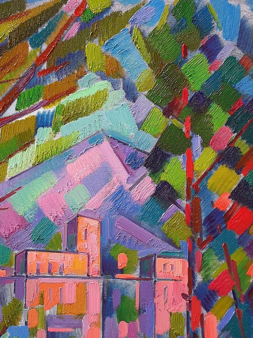 Oil painting In the mountains Peter Tovpev - 6