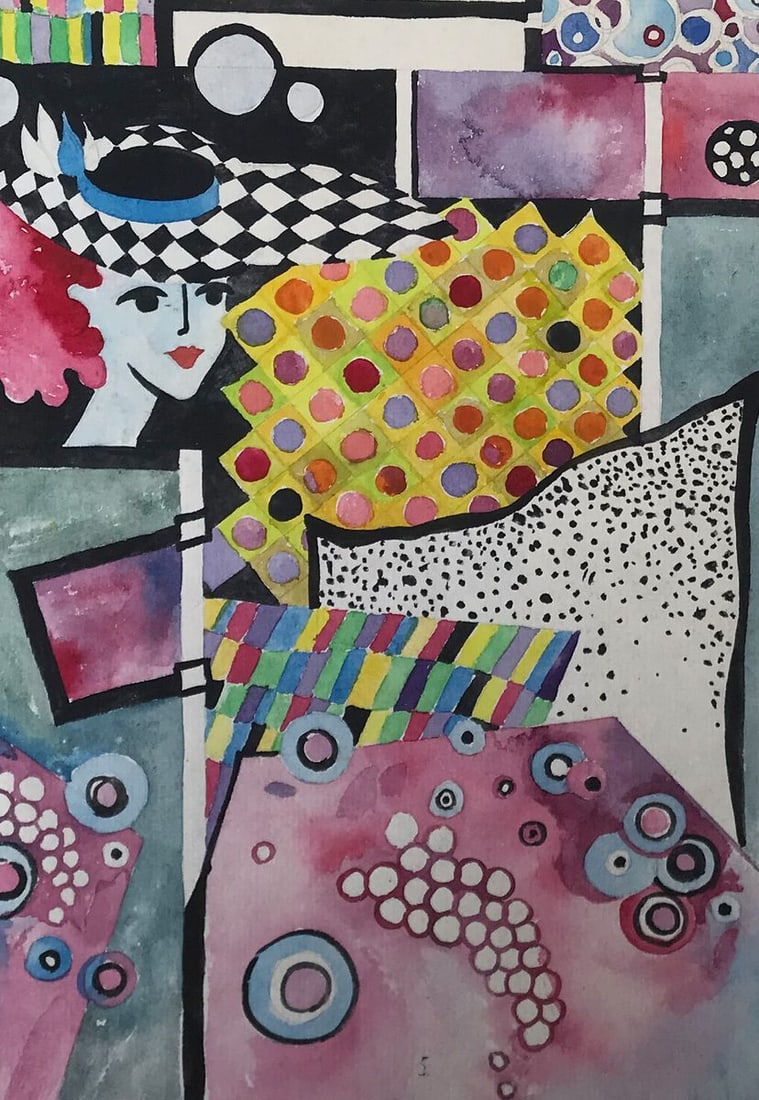 Abstract watercolor painting Vivid Thoughts Unknown artist (1 of 10)