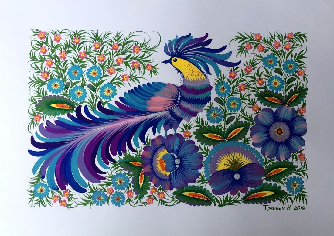 Acrylic painting Spring motif Trenbach K.: AAA2424 *** ABOUT THIS PAINTING *** * TITLE: "Spring motif" * ARTISTS: Trenbach K. * SIZE: 29x41 cm/11.41x16.14 inches' * MEDIUM: acrylic, paper * HAND PAINTED: Original painting from our collection