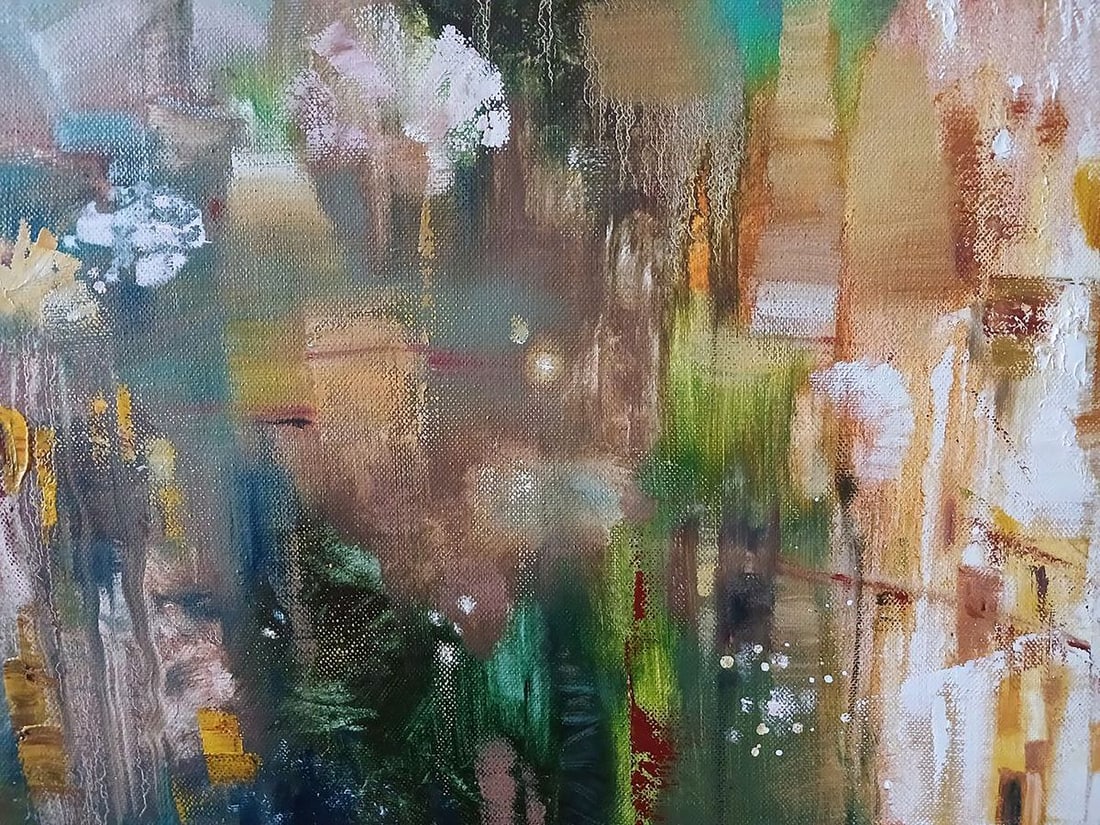 Abstract oil painting Red beads Anatoly Tarabanov - 8