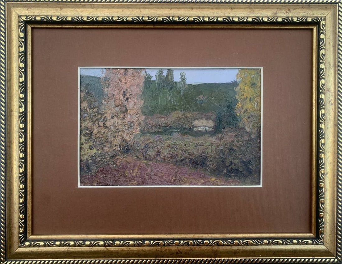 Abstract oil painting in the thick Ivan Kirillovych Tsyupka: 1539 *** ABOUT THIS PAINTING *** * TITLE: " in the thick " * ARTISTS: Ivan Kirillovych Tsyupka * SIZE: 11x17 cm/ 4.33x6.69 inches' * MEDIUM: oil, cardboard * HAND PAINTED: Original painting from our