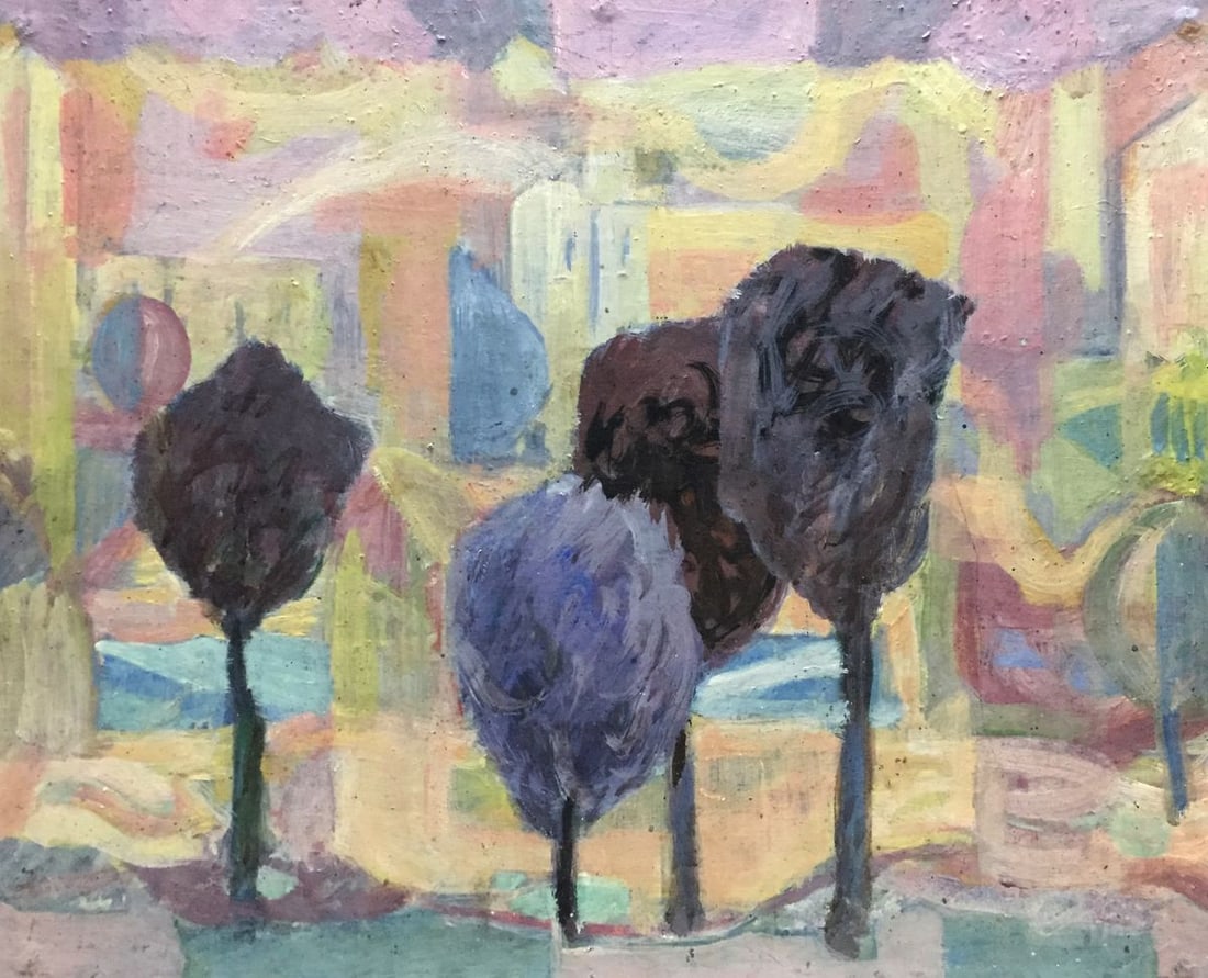 Abstract oil painting Artist's world Kachanov Konstantin Silovich: Vern 124 *** ABOUT THIS PAINTING *** * TITLE: "Artist's world" * ARTISTS: Kachanov Konstantin Silovich * SIZE: 42x62 cm/16.53x24.40 inches' * MEDIUM: oil, canvas * HAND PAINTED: Original painting from