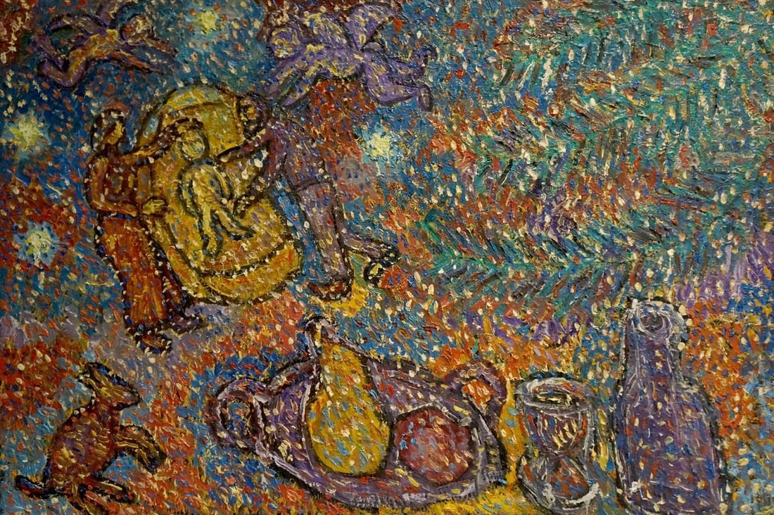 Abstract oil painting Sleepwalkers Boyko Petr Borisovich: Vern 696 *** ABOUT THIS PAINTING *** * TITLE: "Sleepwalkers" * ARTISTS: Boyko Petr Borisovich * SIZE: 54x78 cm/21.25x30.70 inches' * MEDIUM: oil, canvas * HAND PAINTED: Original painting from our