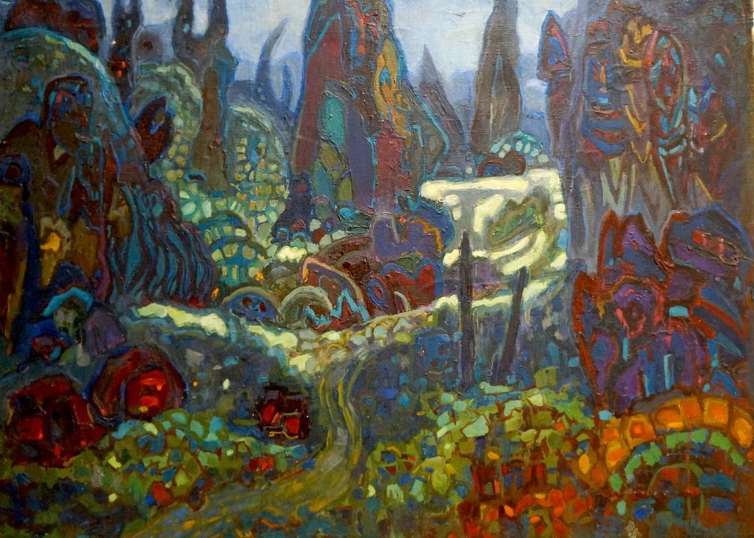 Abstract oil painting Kingdom Gornyy: Vern 787 *** ABOUT THIS PAINTING *** * TITLE: "Kingdom" * ARTISTS: Gornyy * SIZE: 56x76 cm/22.04x29.92 inches' * MEDIUM: oil, canvas * HAND PAINTED: Original painting from our collection We offer