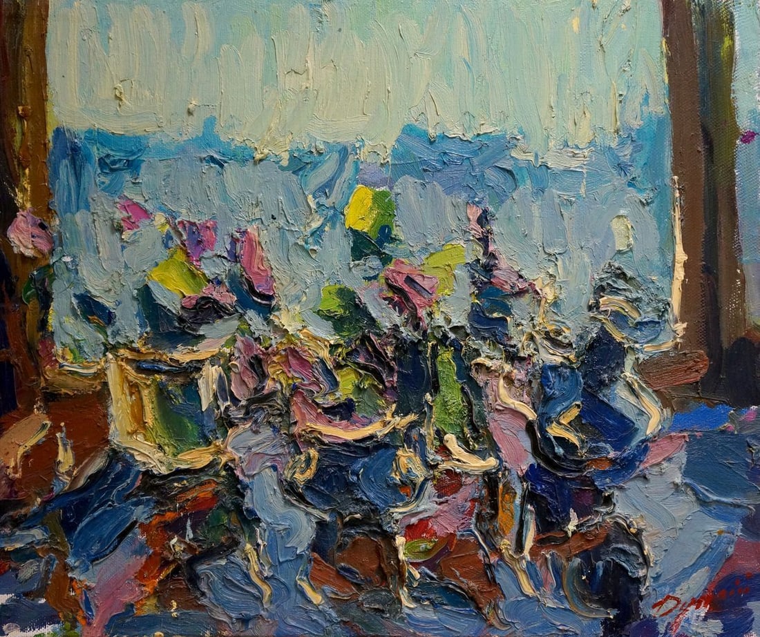 Abstract oil painting The waves Dupliy Sergey Alexandrovich: Vern 1035 *** ABOUT THIS PAINTING *** * TITLE: "The waves" * ARTISTS: Dupliy Sergey Alexandrovich * SIZE: 60x71 cm/23.62x27.95 inches' * MEDIUM: oil, canvas * HAND PAINTED: Original painting from our