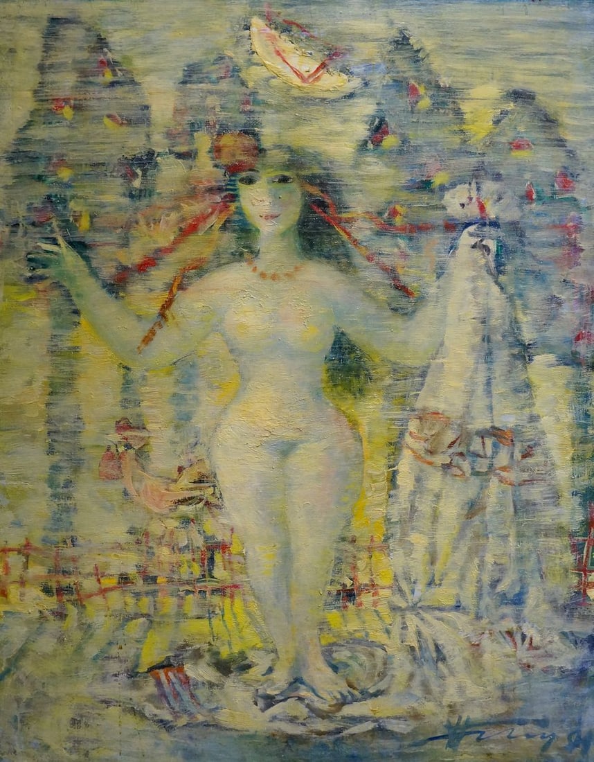 Abstract oil painting Portrait of a girl Prokopenko Nikolay Nikolaevich: Vern 1048 *** ABOUT THIS PAINTING *** * TITLE: "Portrait of a girl" * ARTISTS: Prokopenko Nikolay Nikolaevich * SIZE: 100x80 cm/39.37x31.49 inches' * MEDIUM: oil, canvas * HAND PAINTED: Original