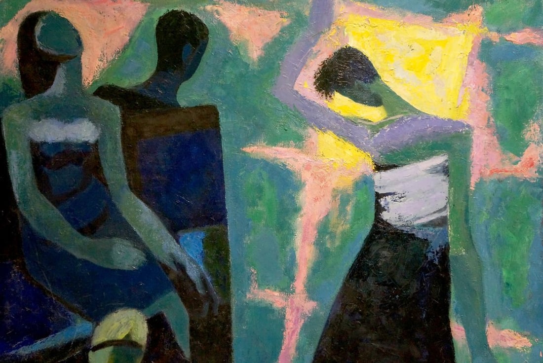 Abstract oil painting Dance Golikov I.E. - 5